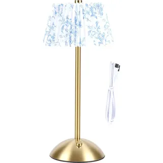 Plissee-Tischlampe, kabelloser Touch-Control-Schalter, 1200 mAh, wiederaufladbarer batteriebetriebener Nachttisch für Schlafzimmer, Wohnzimmer, Blume