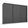 Schwebetürenschrank OTELI 278 x 233 x 68 cm Grau