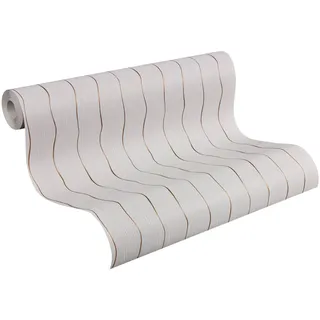 Schöner Wohnen Vliestapete Private Glam, Streifentapete, braun, grau, 945037