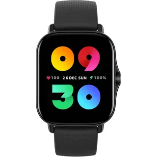 Amazfit GTS 2 BT 35,8 mm Aluminiumgehäuse schwarz Sportarmband schwarz M