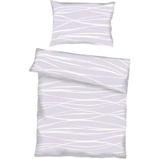 Kaeppel Bettwäsche , Flieder , Textil , Graphik , 140x200 cm , bügelleicht , Heimtextilien, Bettwäsche & Leintücher, Bettwäsche, Satin-Bettwäsche