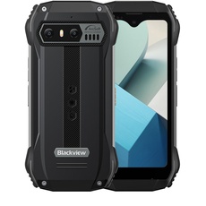 Blackview - N6000 - Handy - Stoßfestes Smartphone mit 256 GB, 8 GB RAM, Android 13, 48 Mpx, Dual SIM - Schwarze Version