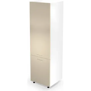 Halmar Küchenschrank auf dem eingebauten Kühlschrank Vento DL-60/214 - weiß / beige Hochglanz - Beige