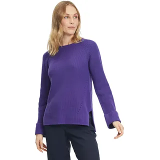 Betty Barclay Damen Grobstrick-Pullover mit Seitenschlitzen Gentian Violet,44