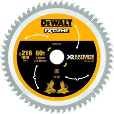 Bild von DT99570 Extreme Runtime Kreissägeblatt 216x2.16x30mm 60Z, 1er-Pack