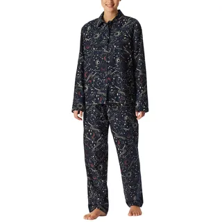 Schiesser Damen Schlafanzug lang Frottee warm kuschelig wohlfühlen - Nightwear