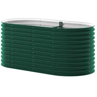 Vicco Komposter Garten, Grün, 200 x 100 cm , Metall , Oval , 200x80x100 cm , Gartenzubehör, Gartenpflege, Gartengeräte