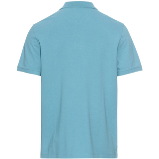 Poloshirt CAMEL ACTIVE, Herren, Gr. L, steel blau, Piqué, Obermaterial: 100% Baumwolle, unifarben, normal hüftbedeckend, Rundhals, Shirts Poloshirt, normale Passform, Polokragen, 2-Knopf-Form, mit Logo-Stickerei