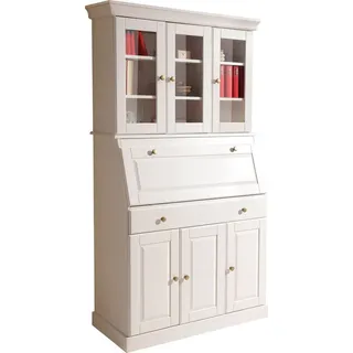 Home Affaire »Rosi im Landhausstil« Schreibtisch aus Massivholz, mit Vitrine, in 2 Breiten,