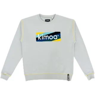KIMOA Gestreiftes Logo, Grau Sweatshirt, XS-S