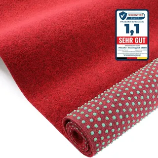 Primaflor Primaflor-Ideen in Textil Kunstrasen »GREEN, Made in Netherlands« rechteckig 7,5 mm, Höhe Rasenteppich, rot, mit Noppen, witterungsbeständig & wasserfest,