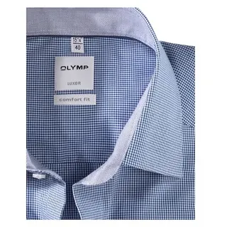 Businesshemd OLYMP "Luxor modern fit", Herren, Gr. 40, N-Gr, blau (royal), Web, Obermaterial: 100% Baumwolle, Hemden Businesshemd