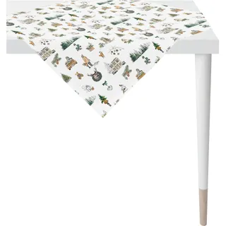 APELT Tischdecke 5821 88 x 88 cm Grün, Weiß