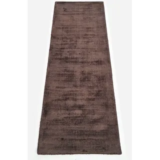 my home Läufer »Shirley, handgewebter Viskose-Teppich, farblich changierend« rechteckig 12 mm Höhe Läufer, Brücke, Handweb Teppich, Wohnzimmer, Flur, braun