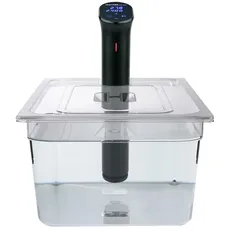 SousVideTools Behälter aus Polycarbonat, 20 l, mit Deckel passend für den Sous-Vide-Stick von iVide, durchsichtig, zum Garen, frei von BPA, nicht-haftend und spülmaschinengeeignet, SVT-PS20GN-IVIDE