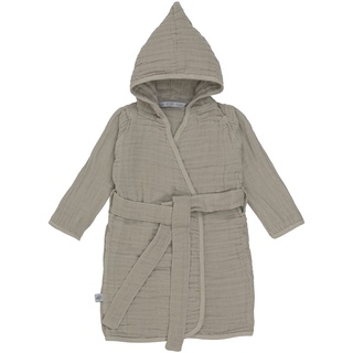 Lässig Kinder Bademantel Baumwolle/Muslin Bathrobe olive 12 - 18 Monate