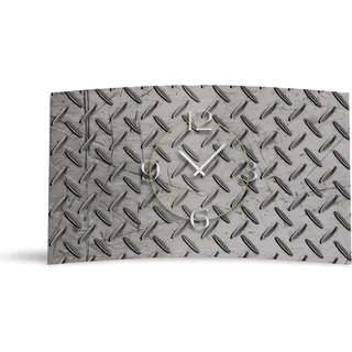 Vintage Riffelblech Designer Wanduhr modernes Wanduhren Design leise kein ticken DIXTIME 3DS-0297