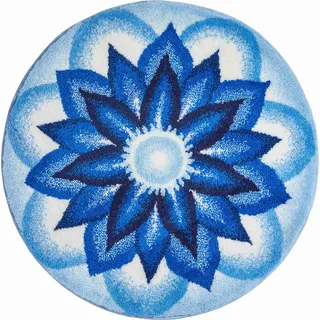 Grund Badteppich, 100% Polyacryl, superweich, Blau, 100 cm