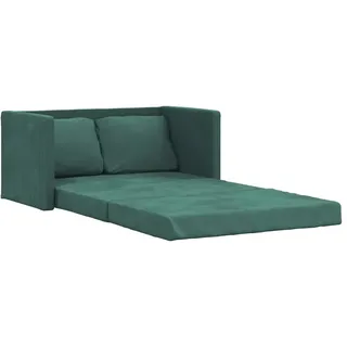 vidaXL Bodensofa mit Schlaffunktion Dunkelgrün 122x204x55 cm Samt