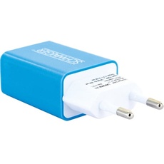 Bild - 230V USB weiß/blau (10.50 W), USB Ladegerät, Blau,