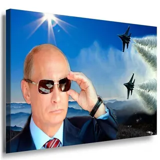 Putin Leinwandbild AK Art Bilder Kunstdruck XXL Wandbild Wanddeko Mehrfarbig TOP - mehrfarbig - 70x50cm
