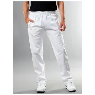 Jerseyhose TRIGEMA "TRIGEMA Freizeithose aus 100% Baumwolle", Herren, Gr. S, US-Größen, weiß, Web, 100% Baumwolle, Hosen Jerseyhose