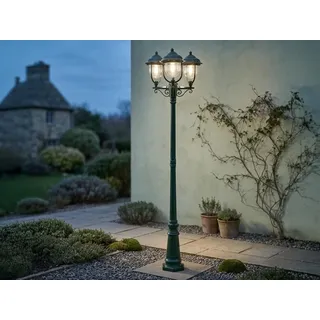 LED Straßenlaterne Grün 218cm, Mastleuchte im Landhausstil zur Gartenbeleuchtung - Grün