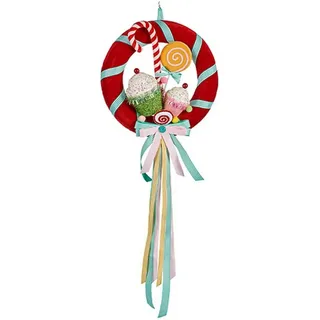 krist+ Weihnachtskranz, Mehrfarbig, Kunststoff, 40 x 12 x 42 cm