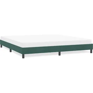 SYFAXTM Bettgestell ohne Matratze Dunkelgrün 180x220 cm Samt - Grün, dunkelgrün