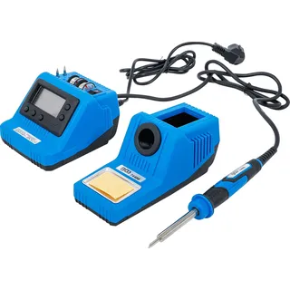 BGS 74486 | Elektro-Lötkolben-Station | digital | 60 W | 200-450 °C | 3 Lötspitzen | Ablagestation mit Schwamm-Ablage | bleifreies Lötzinn Ø 1 mm und 1,5 mm | Temperaturabsenkung nach 30 min
