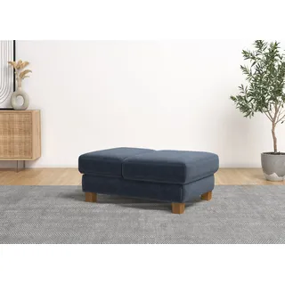 Home Affaire Polsterhocker Dundee Flachgewebe 75 x 46 x 109 cm Blau/Grau