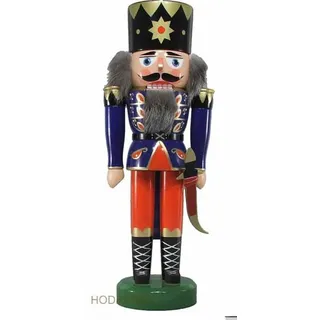 Nussknacker König blau 33cm NEU Nußknacker Figur Erzgebirge Weihnachtsfigur Hol