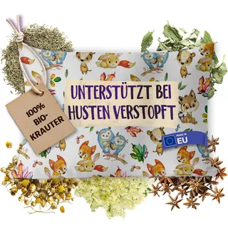 Mommies Natura Kinder Kräuterkissen 50x40 cm – Natürliches Kopfkissen für Kinder mit Kamille, Melisse & Thymian – Einschlafhilfe bei Erkältung & Husten – Kleines Kissen für Bett & Reise (Mehrfarbig)