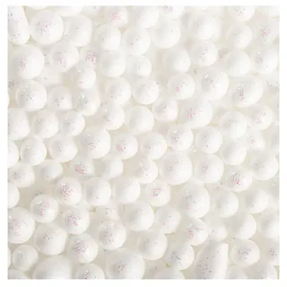 com-four® Weihnachtsdeko, wunderschöner Kunstschnee für Weihnachten | Schneeball als Verzierung für Tisch - Tür und Fenster