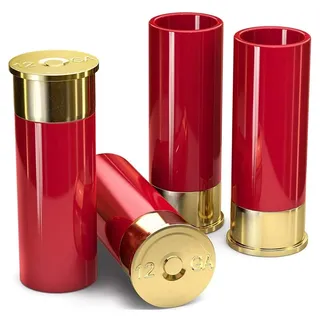 Tagtight 4Pcs Schnapsgläser Patronenhülse Shotgläser Set mit Geschenkbox, Tequila-Schnapsgläser, Shot Jäger Schnapsbecher, Kleine Vodka Schnapsbecher Plastik Gläser, Hochzeit, Geschenk, 9,2x3,2x3,6 cm