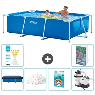 Rechteckiger Frame Pool - 260x160x65 cm - 7-teilig S8 - Blau