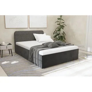 Polsterbett "Shawn", grau (anthrazit), L:210cm, Bezug Kopfteil: Teddy-Stoff: 100% Polyester, Bezug Bettgestell: Microvelours 100% Polyester, Polsterung: Polsterwatte, Material Gestell: gepolsterter Holzwerkstoff, WESTFALIA SCHLAFKOMFORT, Betten, Polsterbett, zwei verschiedene Liegehöhen wählbar