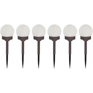 Solarleuchte Garten 6er Set Kugel Solarlampe Außen Außenleuchte Solar 5267906 - Grau