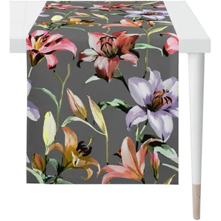 APELT Tischläufer APELT "5602 SUMMERTIME, Sommerdeko, Sommer", bunt (anthrazit, bunt), B:48cm L:140cm, Baumwolle, Tischdecken, Digitaldruck