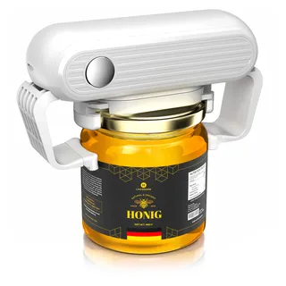 Arendo - Automatischer Glasöffner - Elektrischer Deckelöffner für versiegelte Gläser - Jar Opener - freihändiger Schraubdeckelöffner - Küchenhelfer für Senioren - Modell 2025