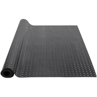 VEVOR Gummimatte 4625 x 1236 mm Bodenmatte SBR-Gummi Bodenbelag 3 mm Dicke Noppenmatte Diamant Tränenblech Bodenmatte Antirutschmatte Gummibelag Ideal für Garagen, Lagerhallen, Fitnessstudios, Gehwege