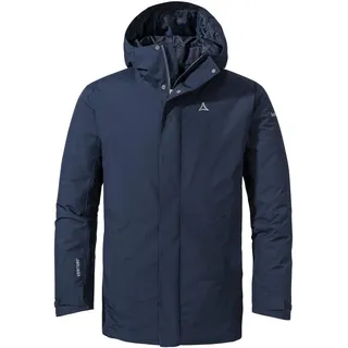 Schöffel Herren Parka Style Froda MNS, atmungsaktiver, wasserdichter Parka mit 2-Wege-Stretch, leichte Outdoorjacke mit verstellbarer Kapuze, navy blazer, 52