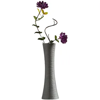 Kleine Keramikvase, dekorative Blumenvase, konische Vase, Tischplatte, kleine schmale Halsvasen für Heimdekoration, Wohnzimmer, Büro, Tafelaufsätze, Hochzeit, dekorativ, 20 cm, Grau