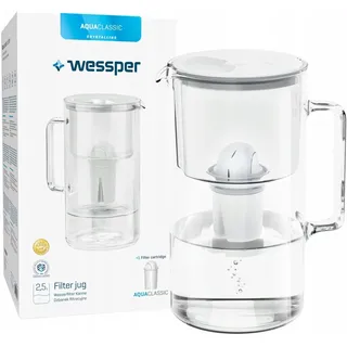 Wessper Wasserfilterkanne Weiß 3 L