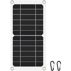 DEWIN Solar Ladegerät, 20W 5V Wasserdichtes Tragbares Solarpanel Ladegerät Solar Ladegerät for Den Außenbereich Mit USB Ausgang for Camping Wandern Handy-Ladegerät