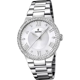 Festina Damen Uhr F16719/1 Analog Edelstahl Armbanduhr Trend silber D2UF16719/1