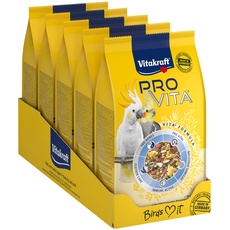 Vitakraft Pro Vita, Vogelfutter für Grosssittiche und Kakadus, mit Vitaminen und Mineralstoffen, ernährungsphysiologisch abgestimmt (5x 750g)