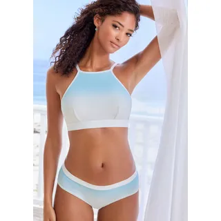 Bralette-BH VIVANCE, Damen, Gr. L (42), N-Gr, weiß (weiß, blau), Piqué, Obermaterial: 92% Polyamid, 8% Elasthan, BHs Bralette-BH, ohne Bügel, mit zartem Farbverlauf, BH-Top mit 2 Tragevarianten