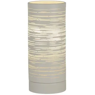 Licht-Erlebnisse Ariana Tischleuchte Nachttischlampe Weiß E14 20 Cm Hoch Metall