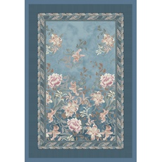 Bild Verona Plaid aus 100% Baumwolle in der Farbe Blau B1, Maße: 135x190 cm - 9326029